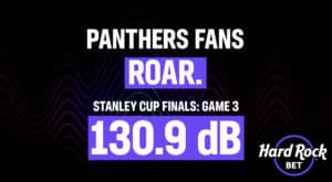 panthers fans roar: 130.9 db crowd